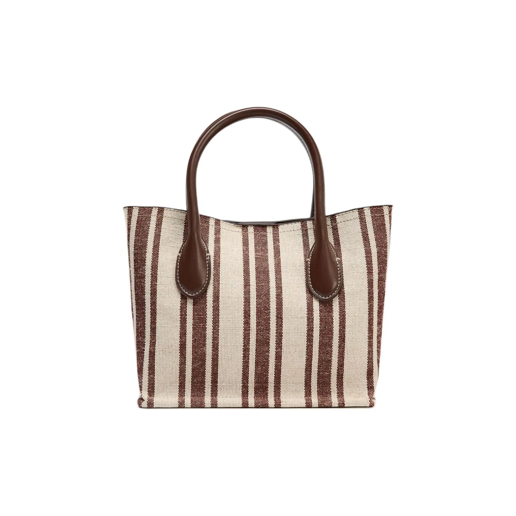 ZARA Джутовая сумка-тоут сумка для покупок сумка через плечо сумка среднего размера женская коричневая