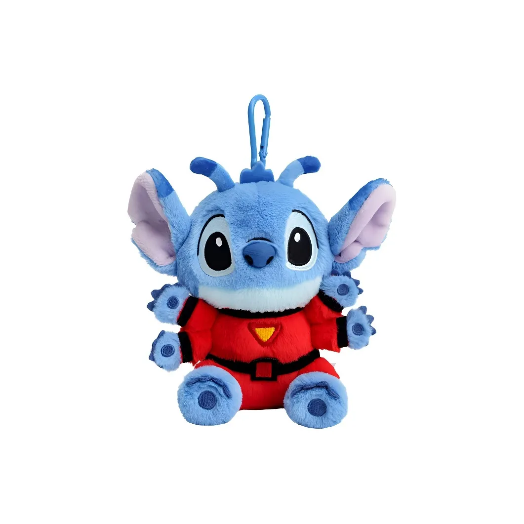 POTDEMIEL X Disney Stitch Series Lilo & Stitch, Шестьрукий Стич BATTLE Синий Куклы Плюшевый Брелок 12 см Высота