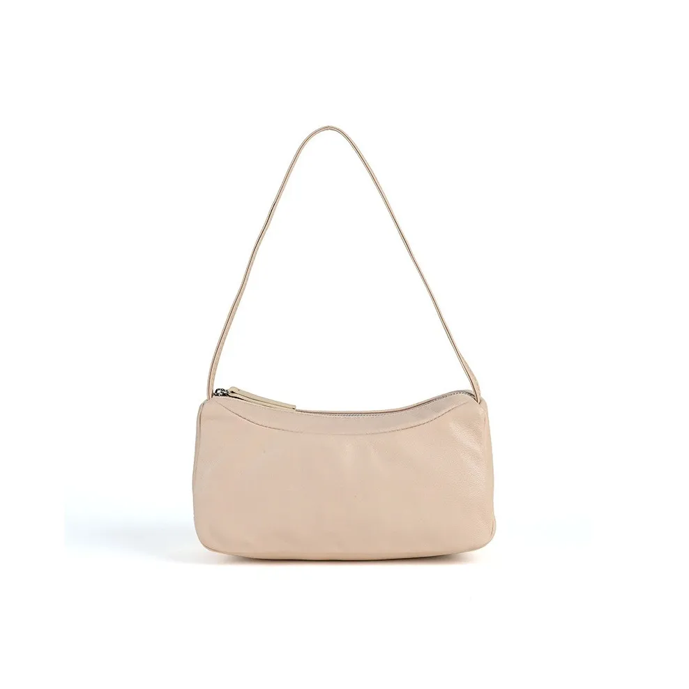 LARTIGENT Suede Zip Closure Handbag Niche Design Handbag Women's White/Black/Green/Brown/Coffee