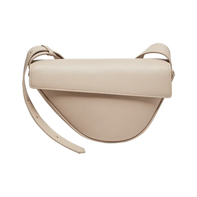 Narandu Cow Leather Irregular-Shaped Bag Crossbody Bag Shoulder Bag Medium Size Women's Jelly Bean/Midnight Black