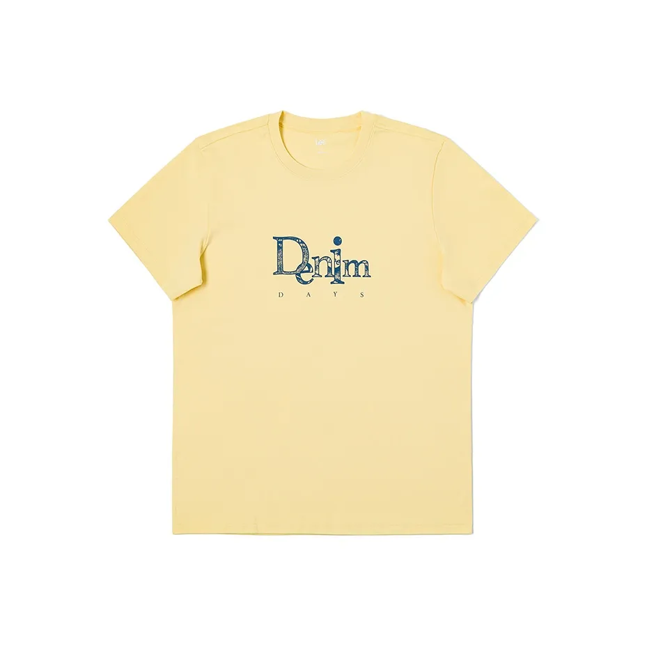 Мужская рубашка Lee совместного бренда SS25 розовый и желтый