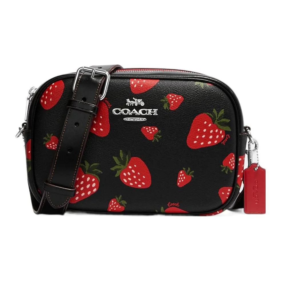 COACH Jamie Canvas With Leather Camera Bag, Shoulder Bag, Crossbody Bag Medium Size Women's Black