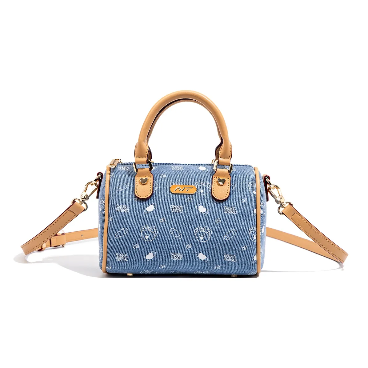 NOISY TEDDY Деним Бостон Сумка Сумка для боулинга Сумка через плечо Сумка Женская Синий