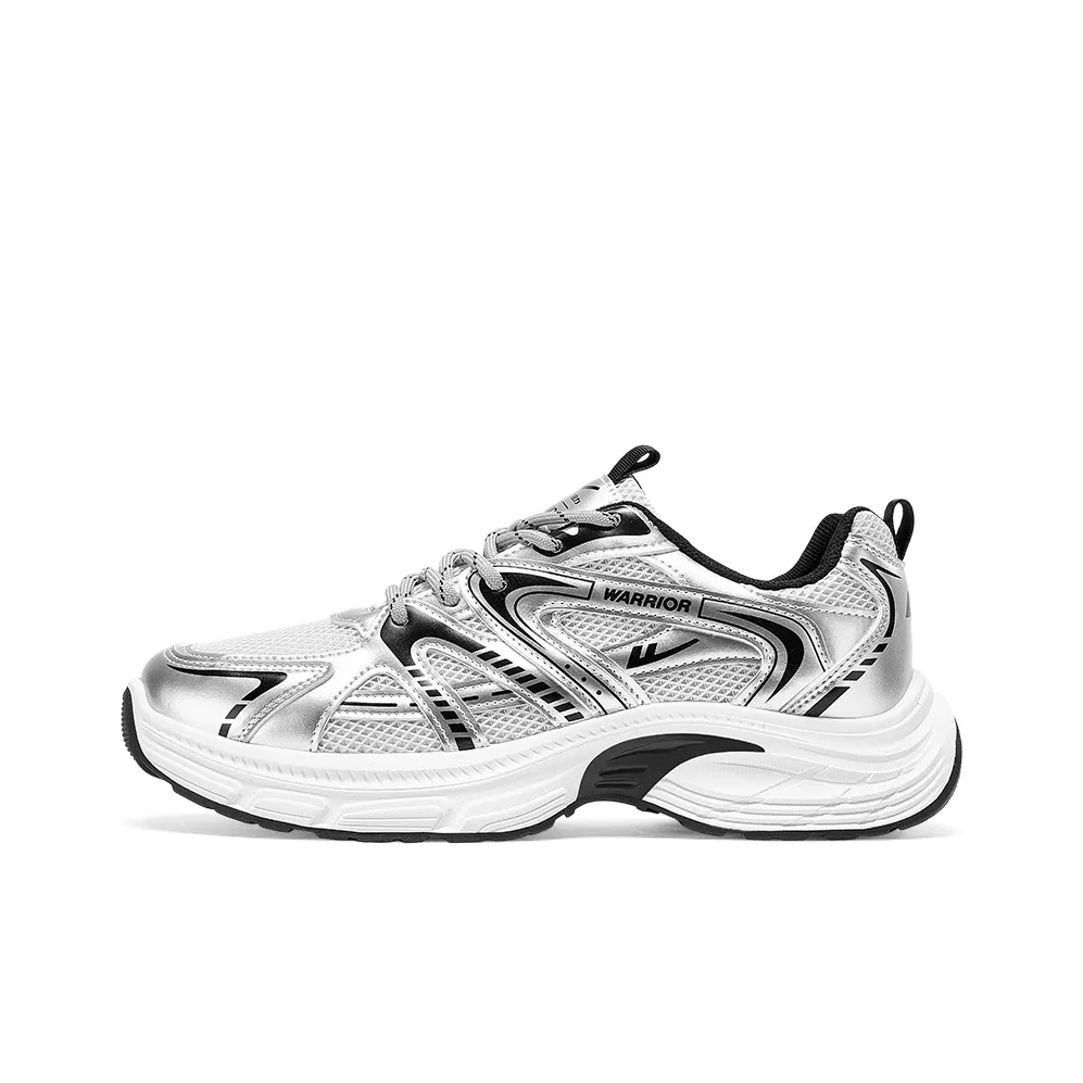 Warrior Low Топ Толстая подошва Кроссовки Мужские Серебристо-Серые