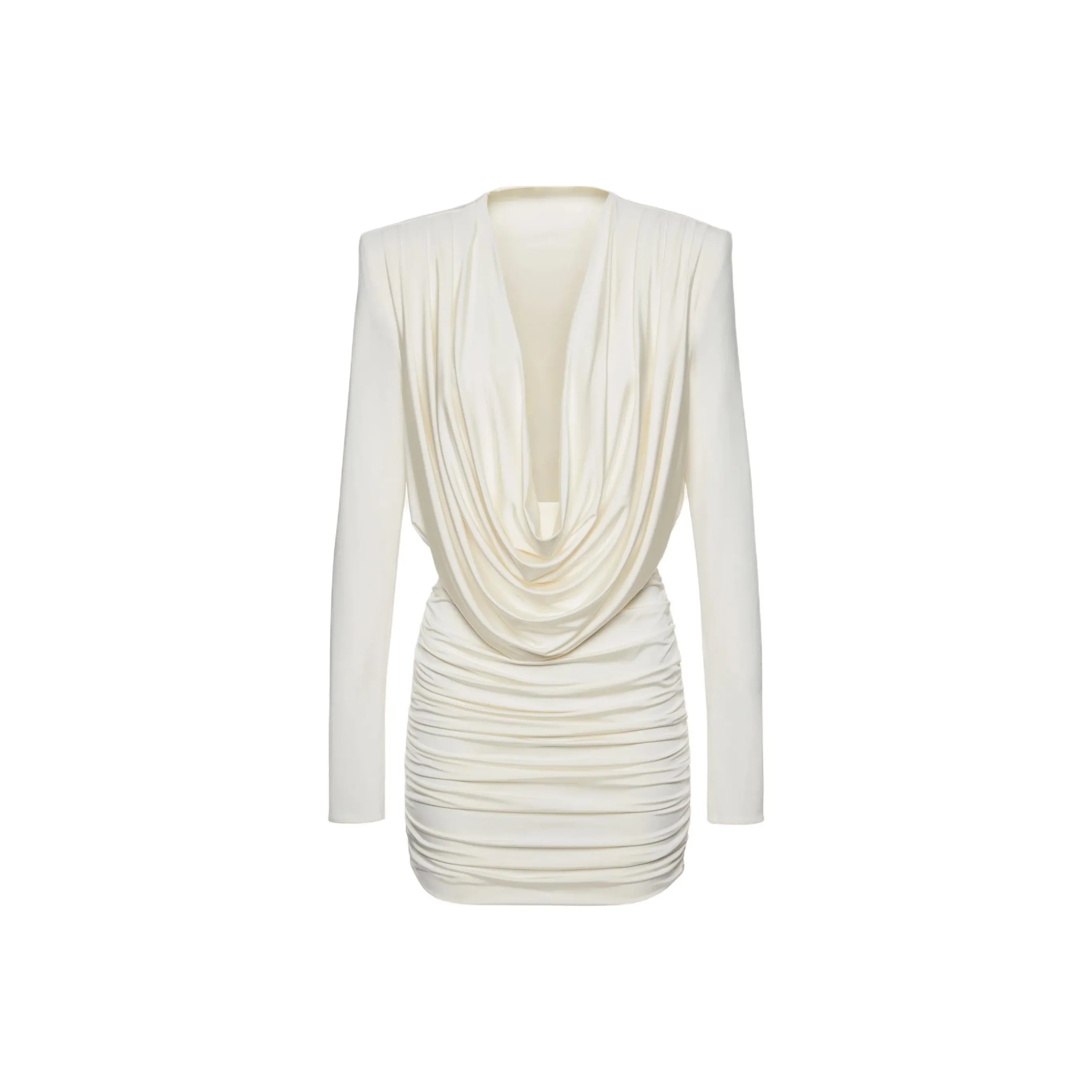 Magda Butrym Long Sleeved Draped Mini Dress