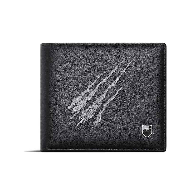 SEPTWOLVES Кошелек из натуральной коровьей кожи держатель для карт мужской черный