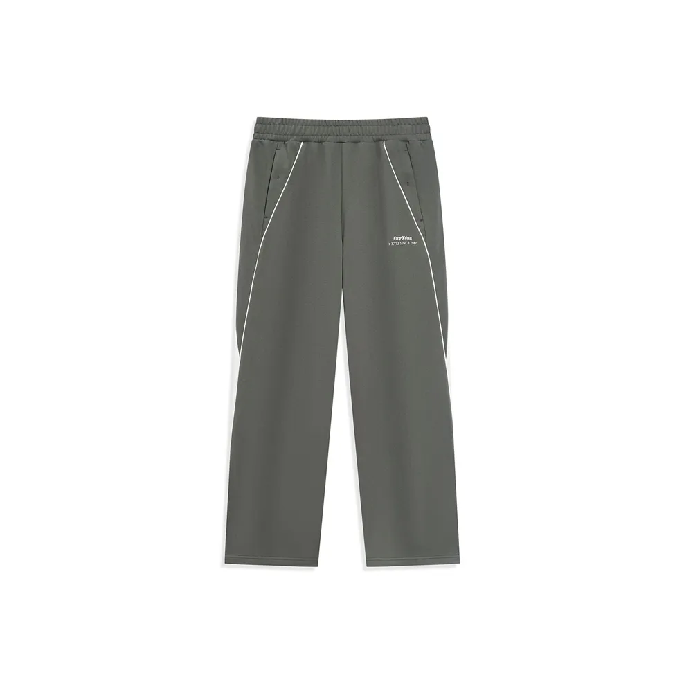 XTEP Sports Life Collection Вязаные тренировочные штаны унисекс керамический серый
