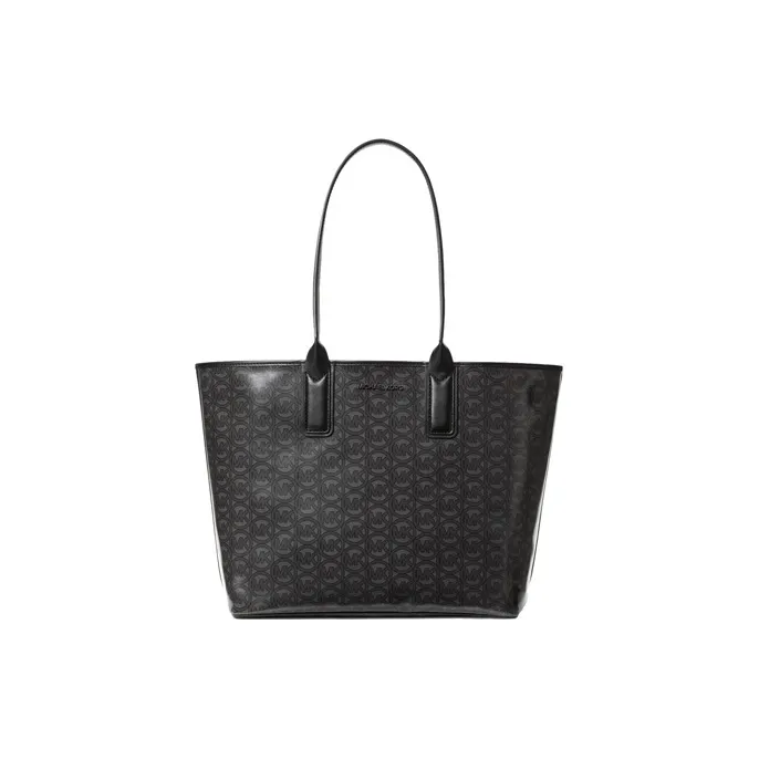 MICHAEL KORS Polyester Tote Bag, Shopping Bag, Dog Tooth Bag, Shoulder Bag, Handbag Tubas Women's Black
