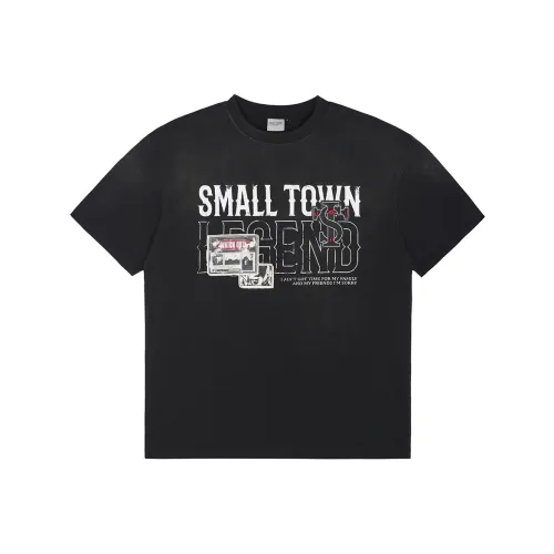 STK SMALL TOWN KID Промытый черный Унисекс Футболка