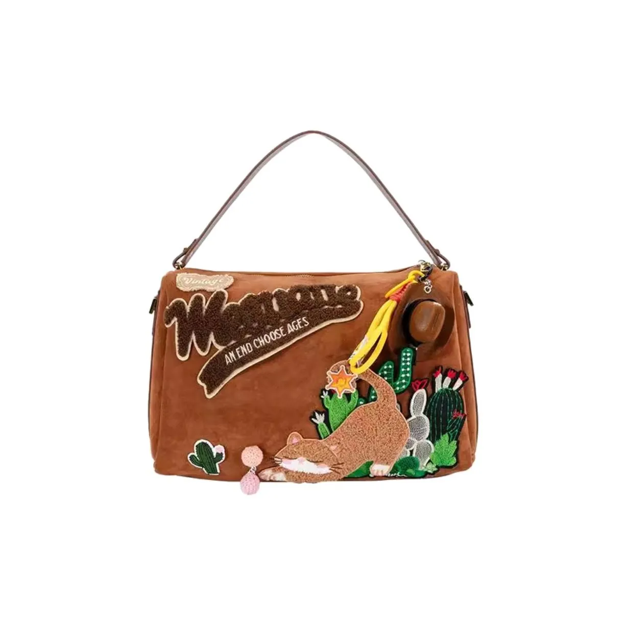 BILING ПУ (полиуретан) Сумка-тоут Одно плечо Большая Женская Карамель