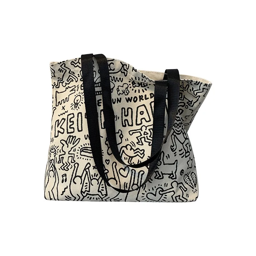 Boniu Холст Тоут Сумка Плечевая Сумка Стандартная Женская Белая