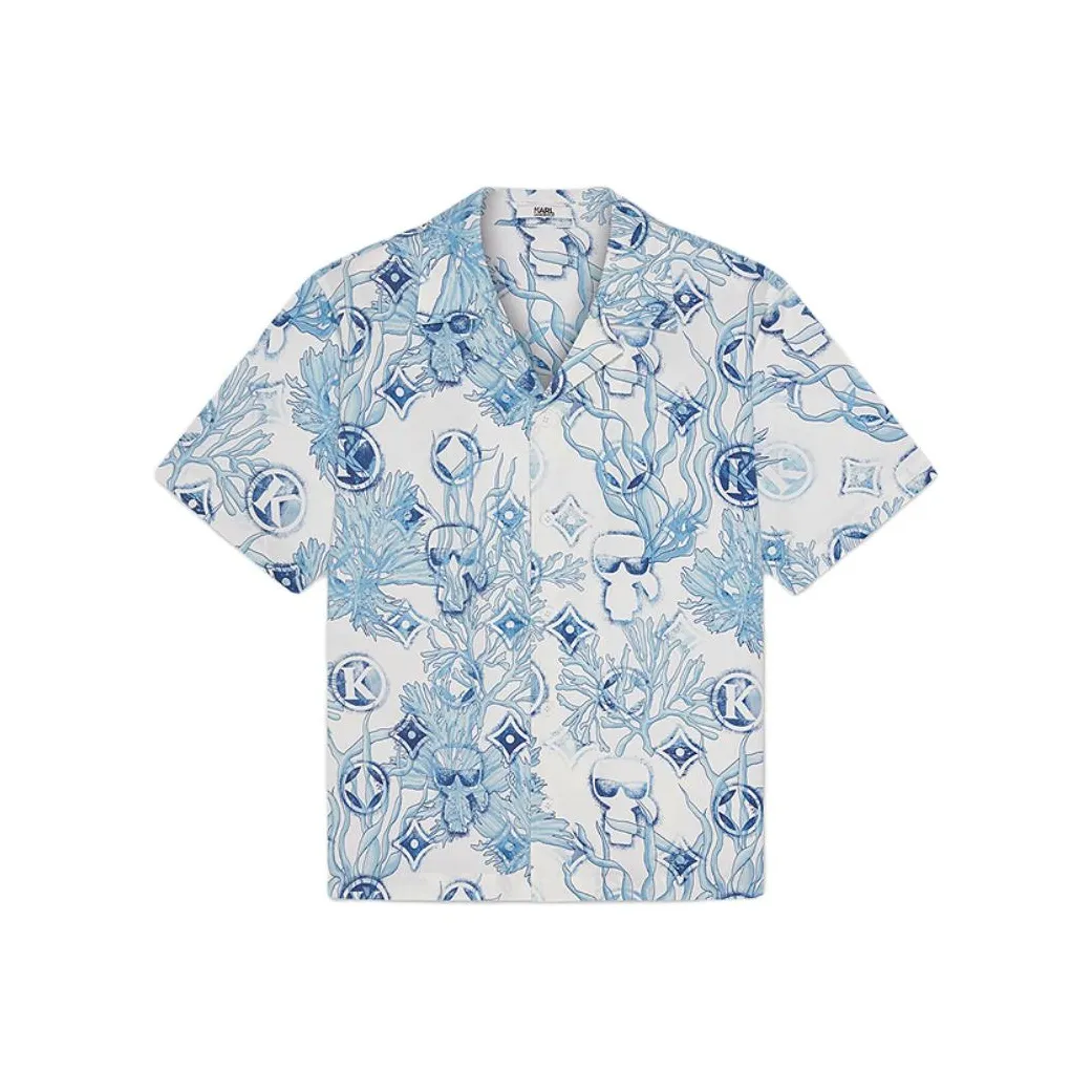 Karl Lagerfeld Рубашка Мужская Розовая Синяя