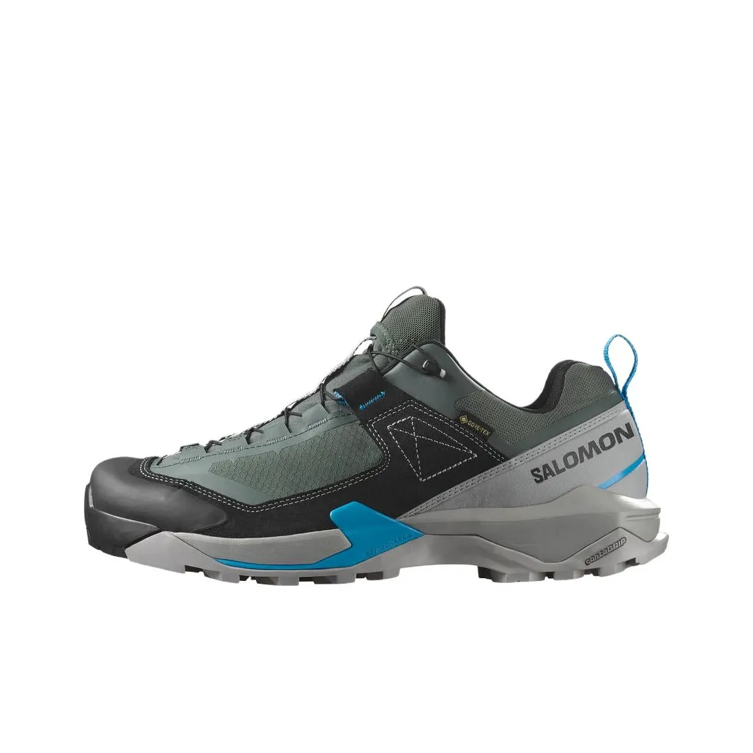 SALOMON X Ultra Alpine Амортизация Водонепроницаемый Поддержка Низкий Топ Альпинизм Обувь Мужская Серый Синий