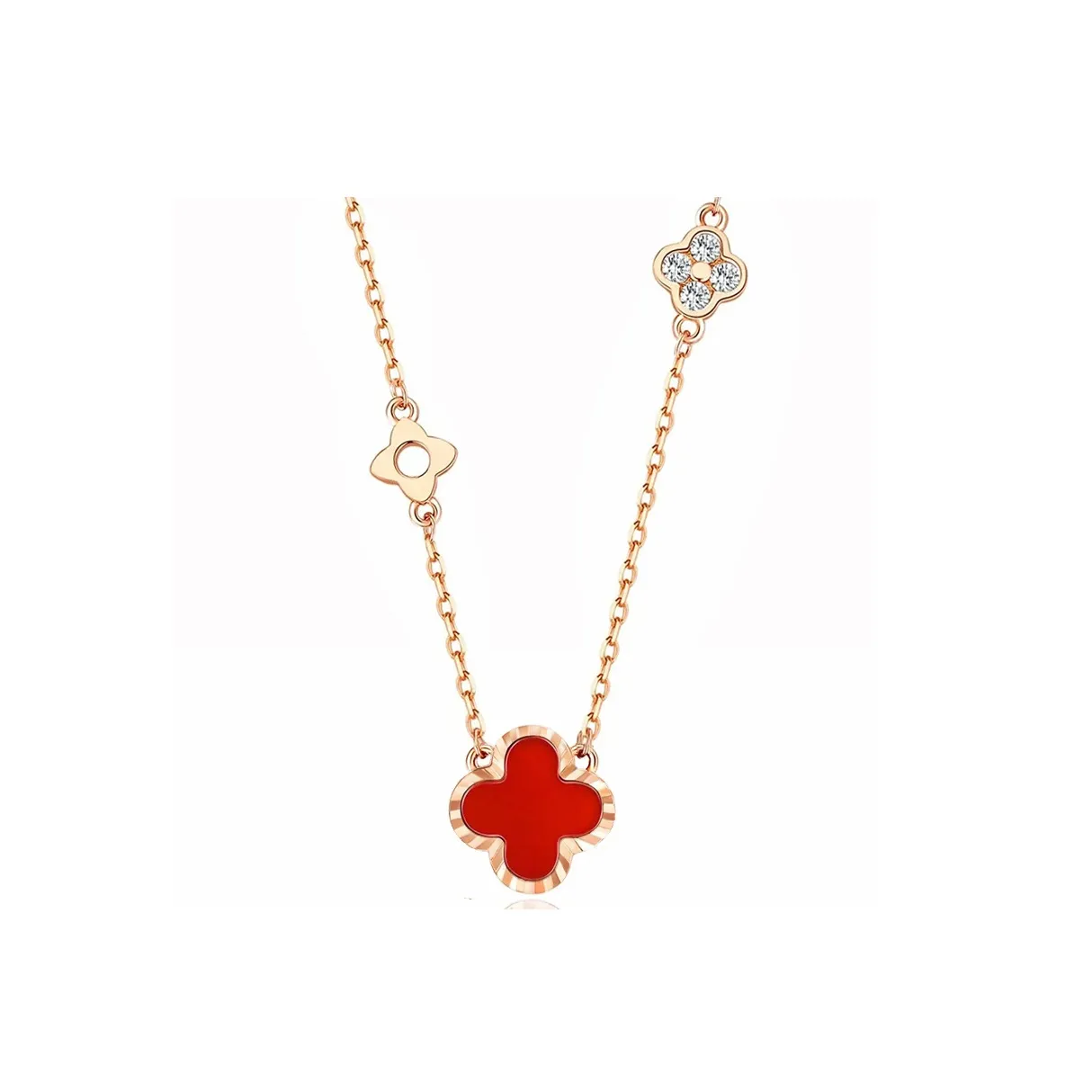 KADER Lucky Four Leaf Clover Series Agate Necklaces Women's