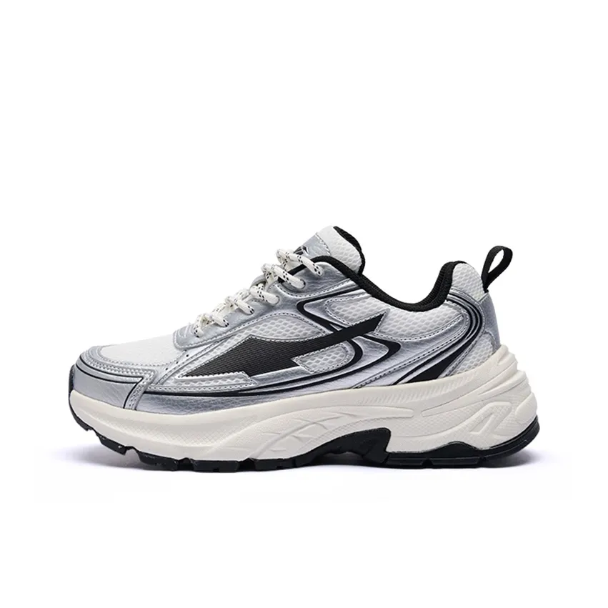 AVIA Модная Повседневная Обувь Легкая Увеличение Высоты Низкий Топ Тяжелая Подошва Кроссовки Унисекс Серебристо-Белый