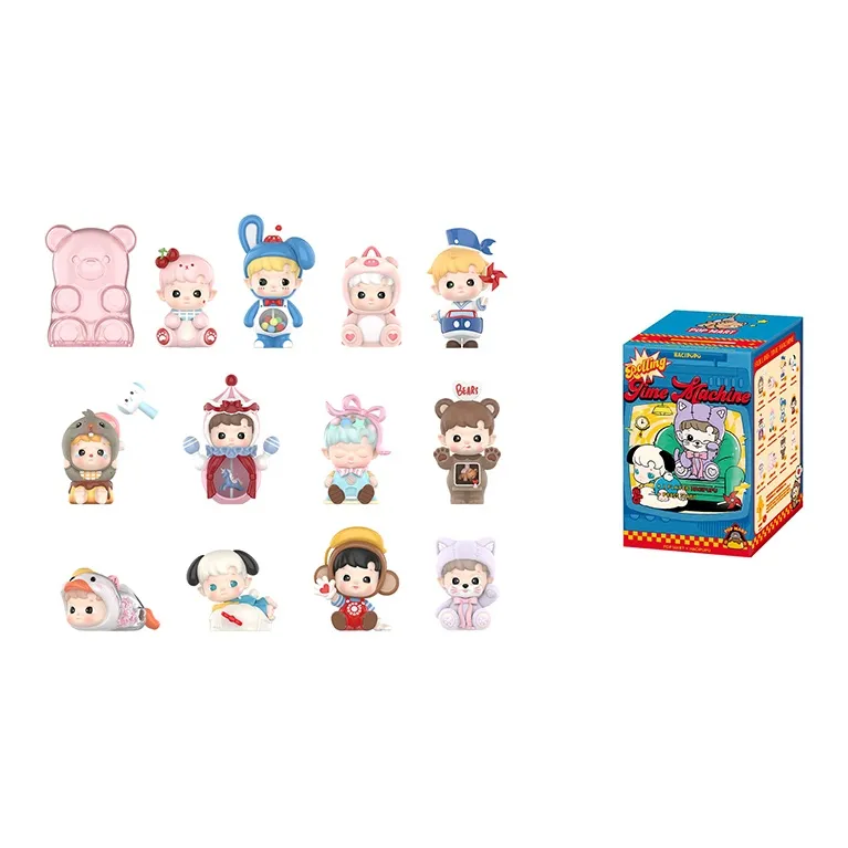 POP MART Коллаборация Edition Time Machine Collection Слепые коробки Один Mystery Коробка Целая коробка 12 шт