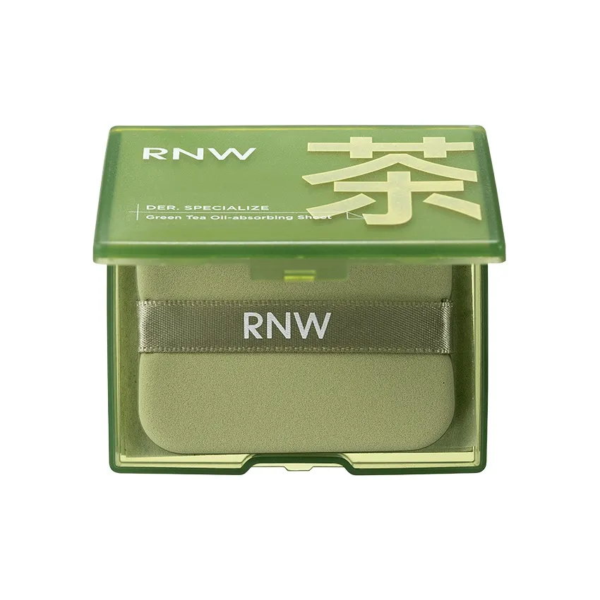 RNW Зеленый чай Бумажка для абсорбирования масла удерживающая влагу освежающая портативная