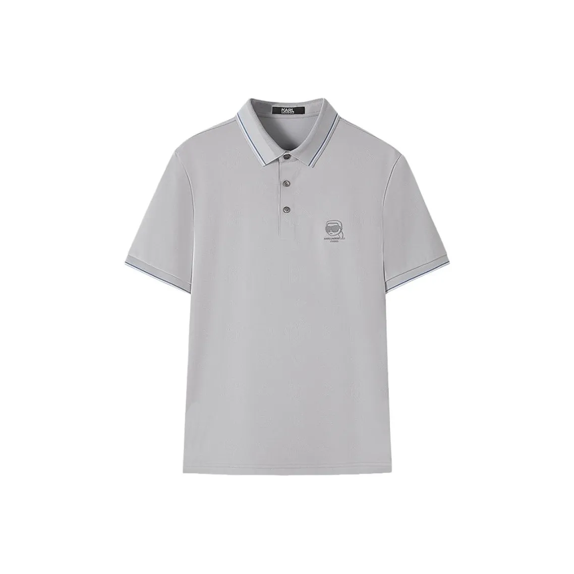 Поло Мужское Серого цвета от KARL LAGERFELD