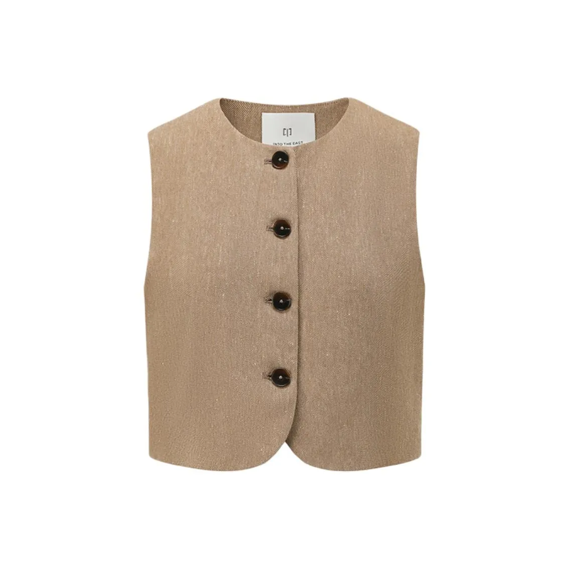 INTO THE EAST Светлый кофейный Женские жилеты
