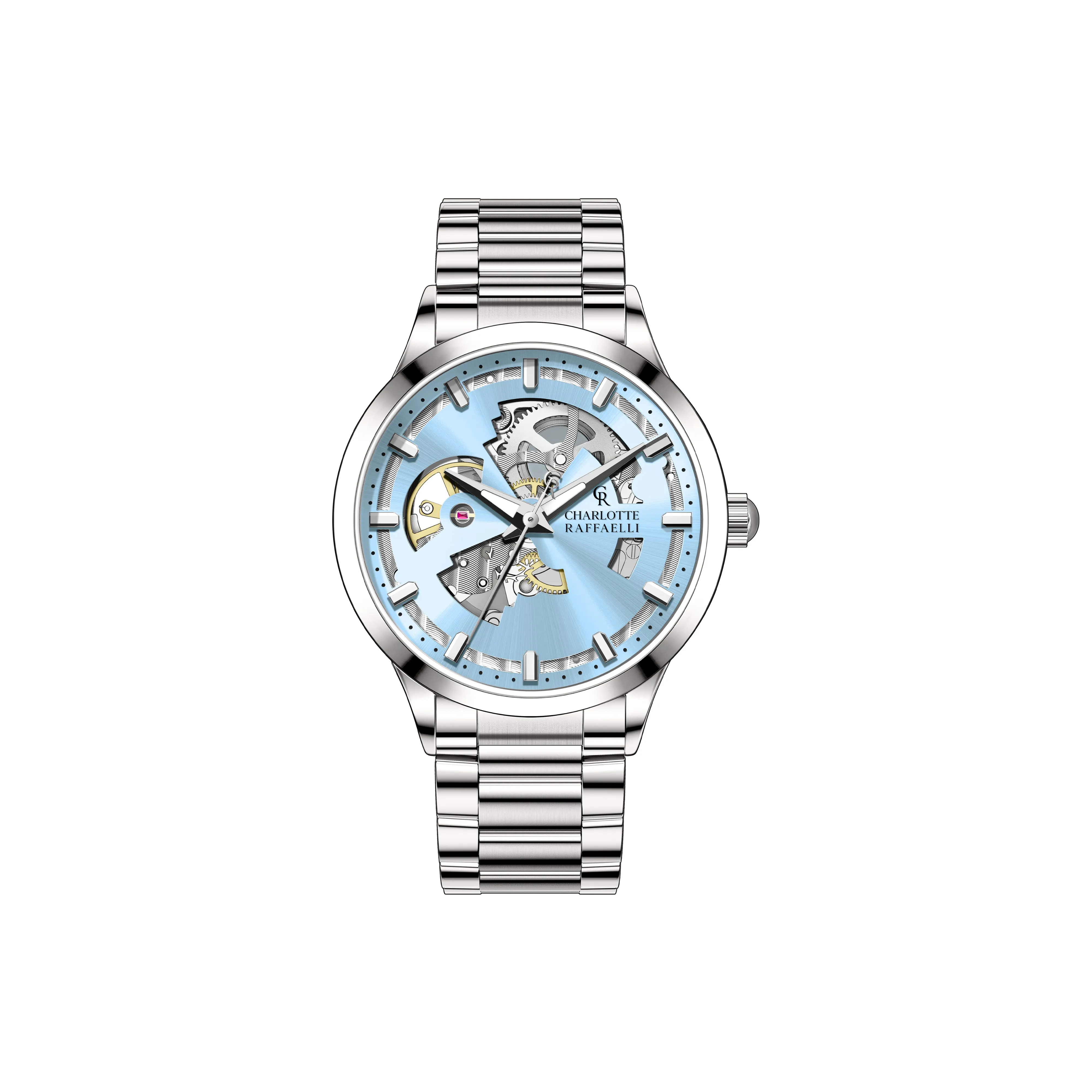 CHARLOTTE RAFFAELLI Автоматический механический механизм Мужские часы 40mm*40mm*14mm Синий