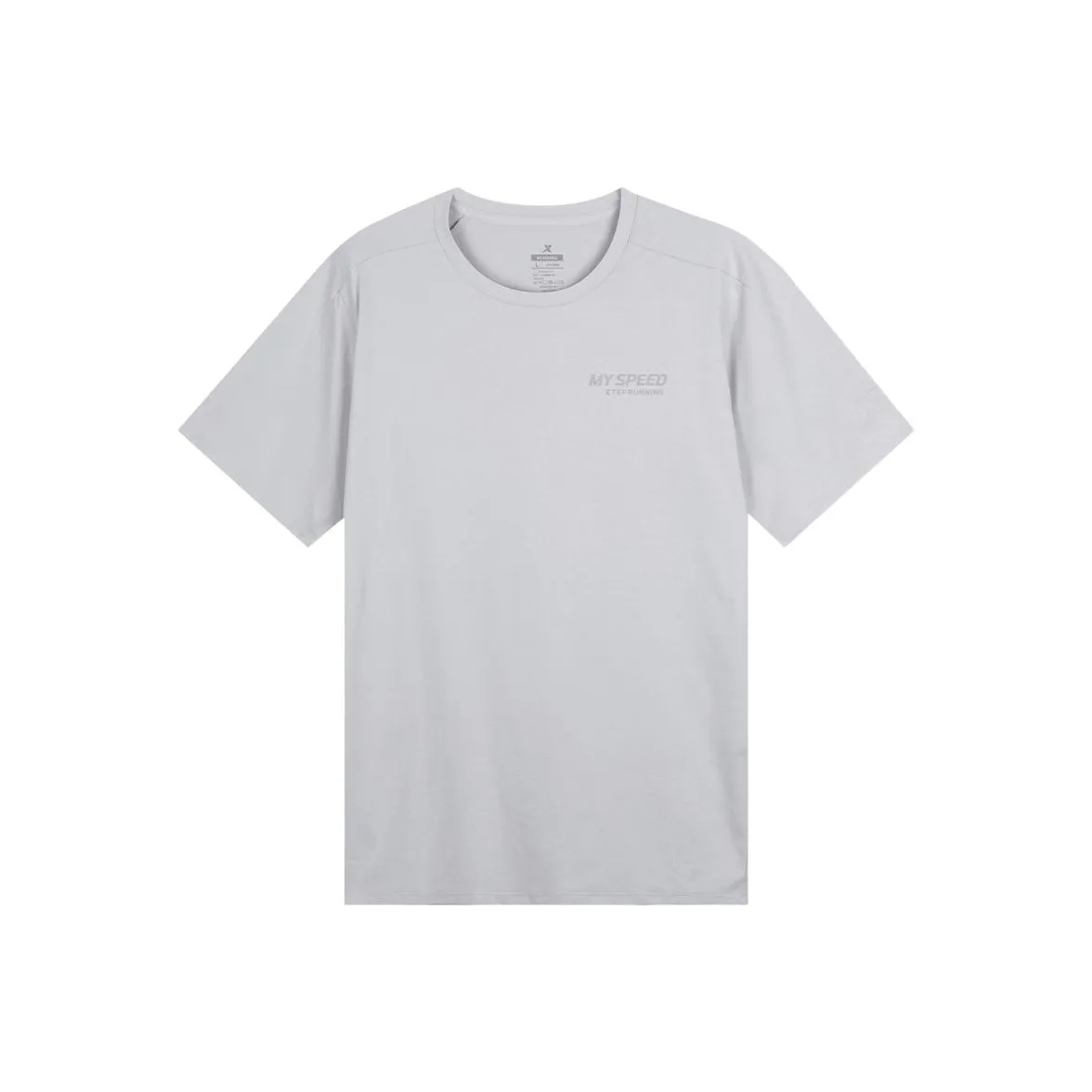 XTEP Дышащий гигроскопичный быстросохнущий фитнес антибактериальный спортивный беговой топ мужской светлый цвет гравийная серый