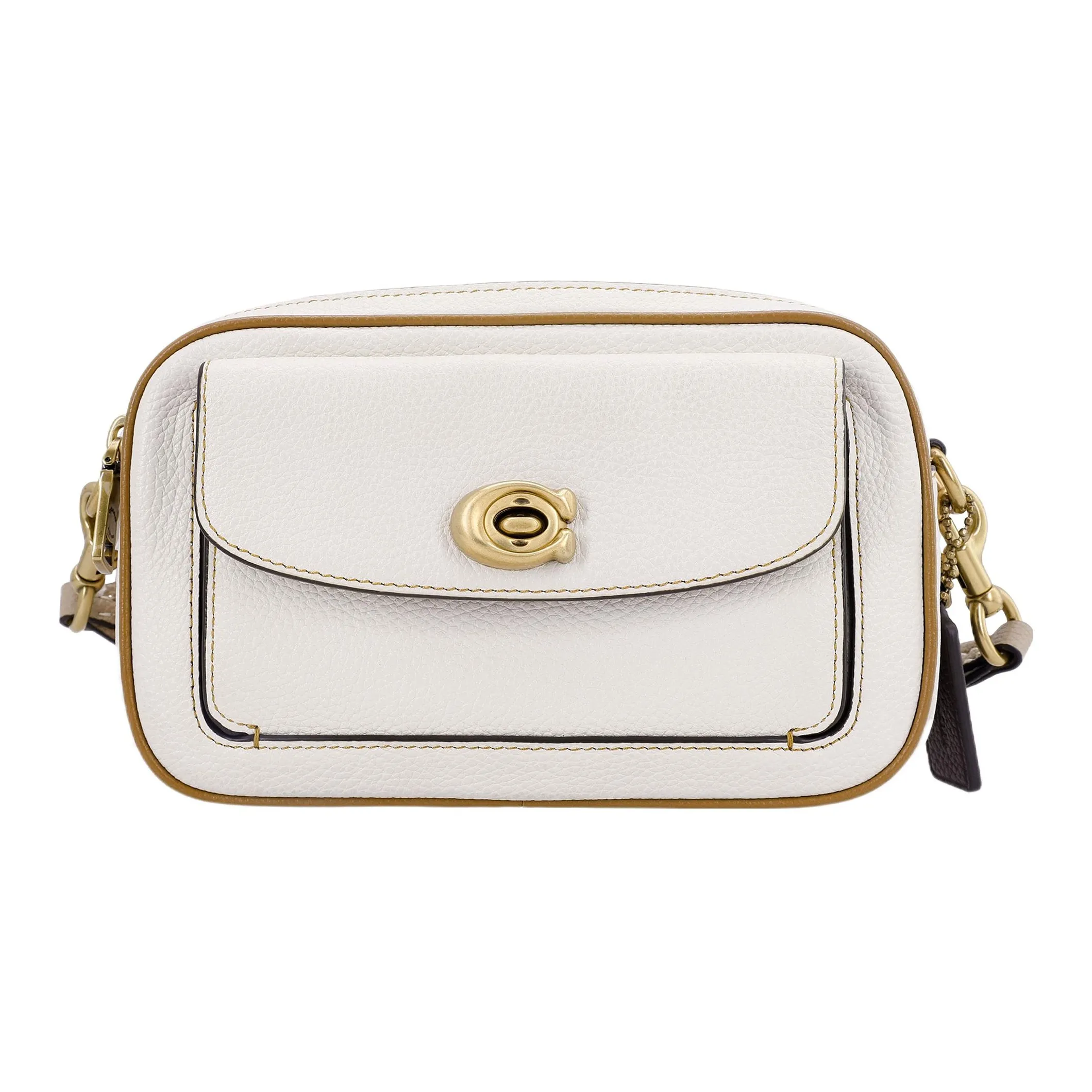 COACH Willow Кожа Camera Сумка Сумка через плечо Маленькая Женская Белая