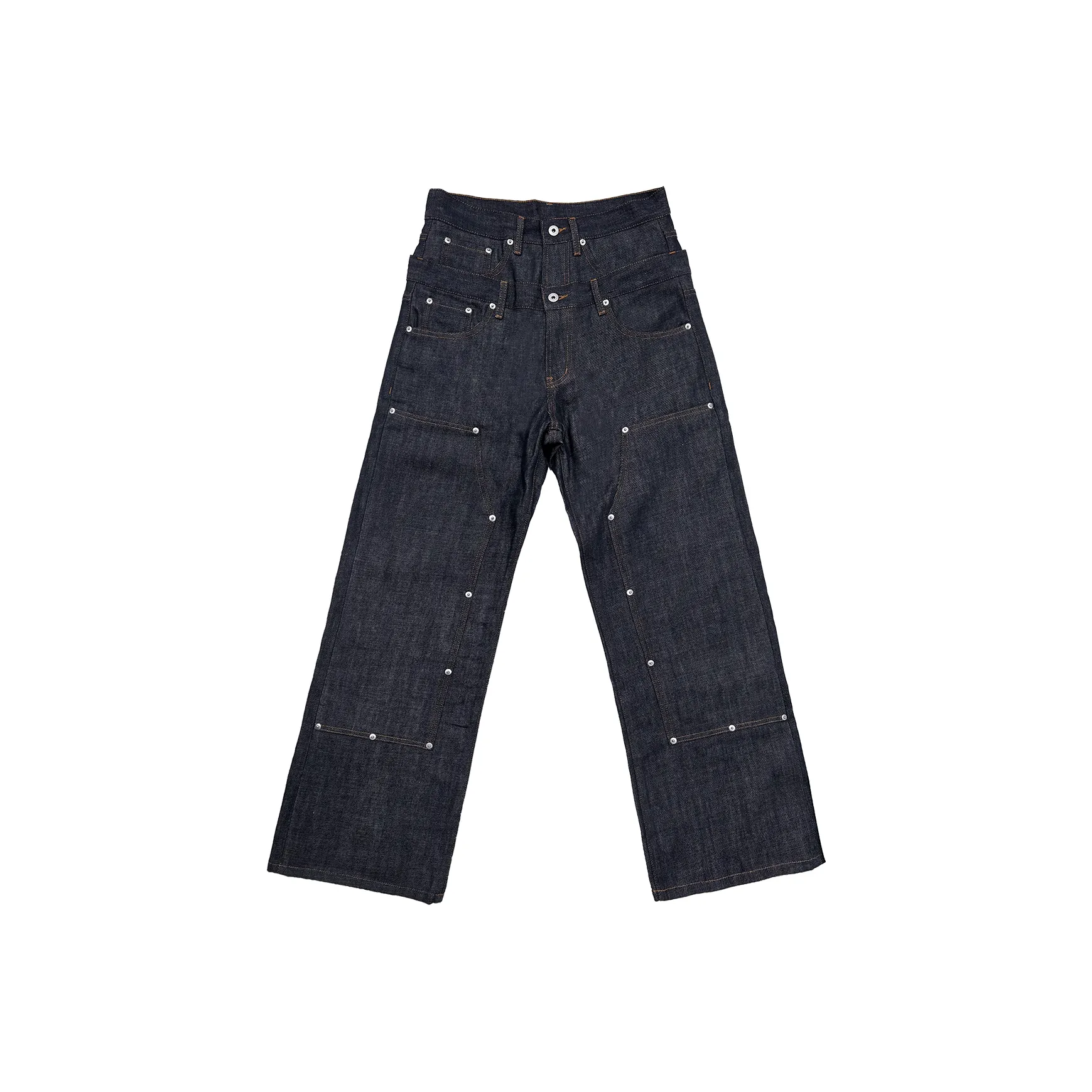 WANNA LAB Индиго Светло-синий Унисекс Джинсы