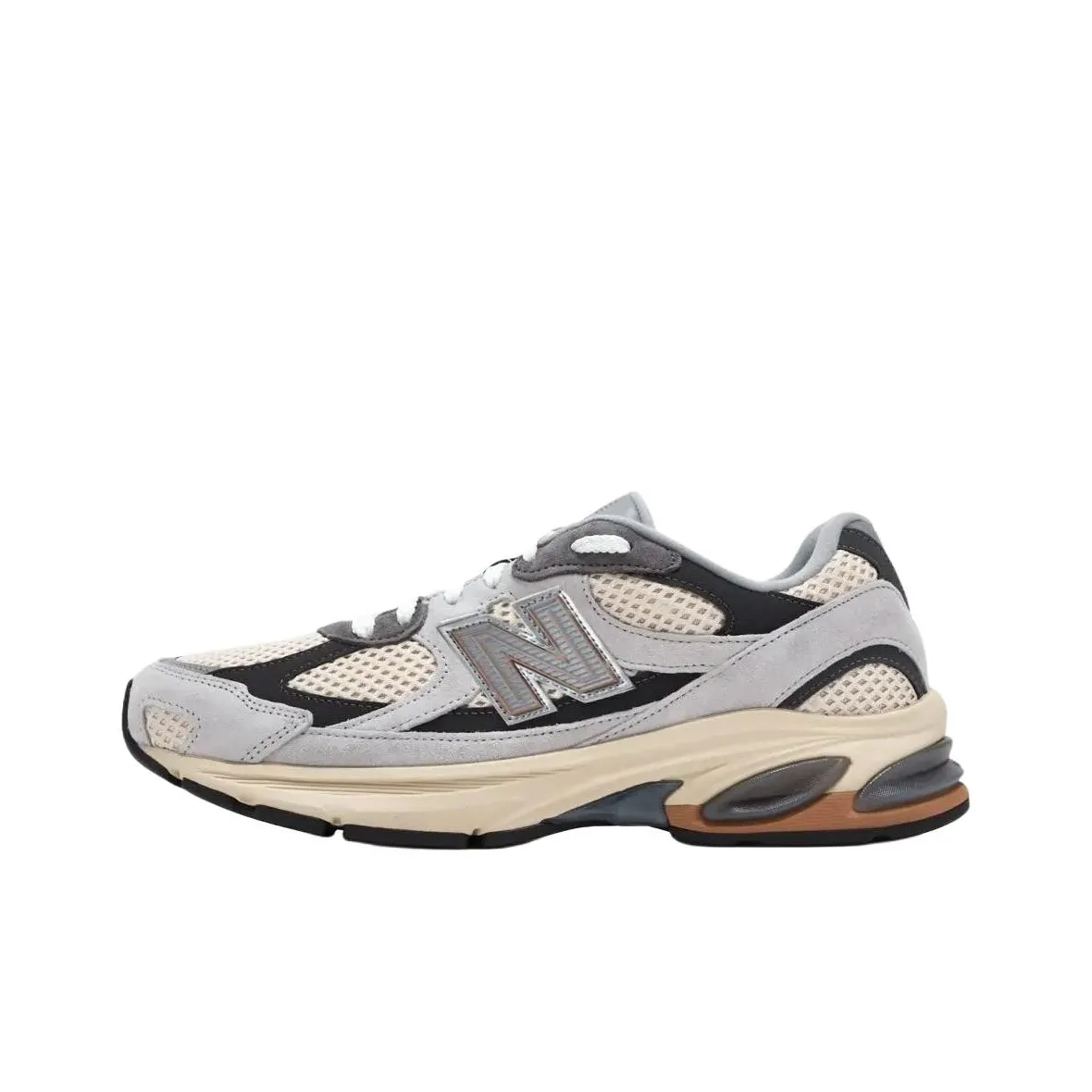 New Balance NB 2010 Устойчивые к истиранию низкие беговые кроссовки унисекс серо-бежевого цвета