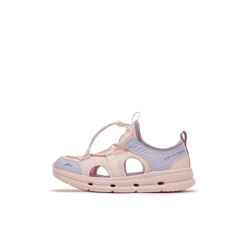 XTEP Fashion Collection Противоскользящие Устойчивые к истиранию Дышащие Низкие Сандалии Розовые Фиолетовые Детские