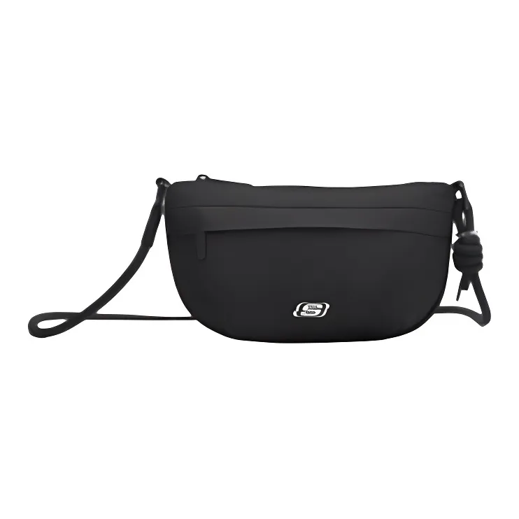 Skechers Colorful Guze Fabric Shoulder Bag, Crossbody Bag Unisex Carbon Black