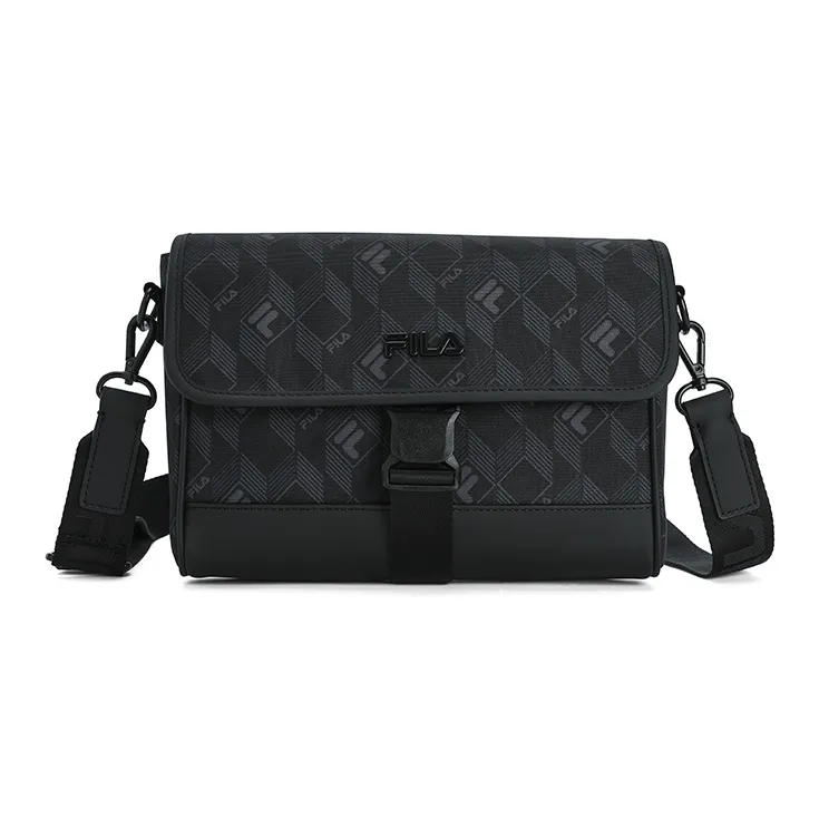 FILA Сумка через плечо из ткани мужская черная и серая