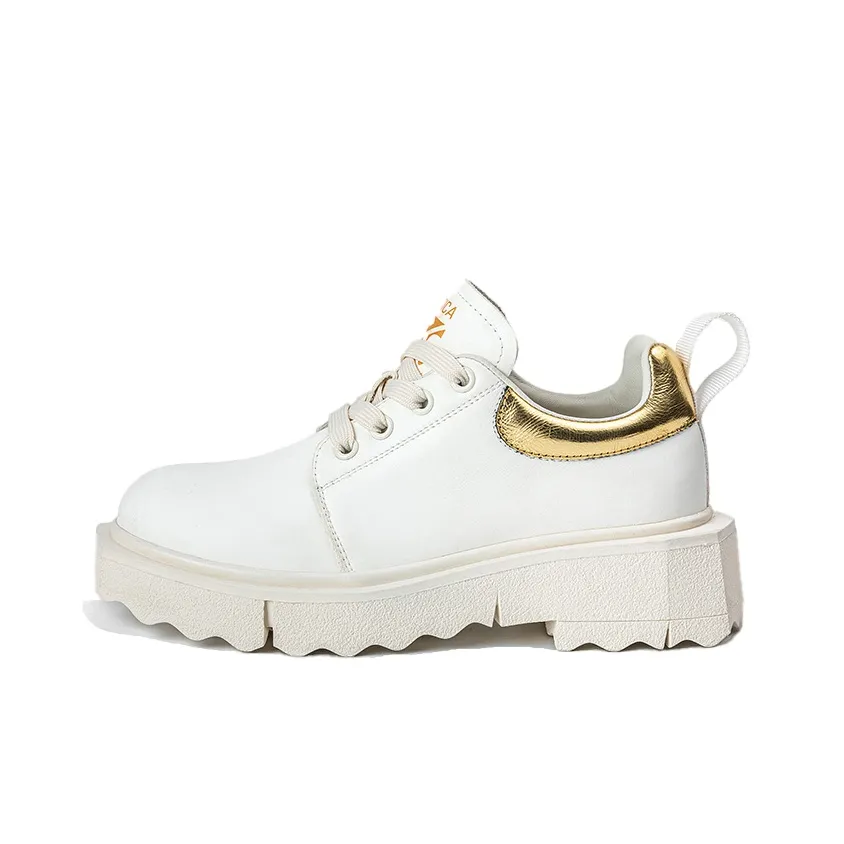 NAUTICA Anti Slip And Wear Resistant Height Increasing Low Top Casual Shoes Women's White