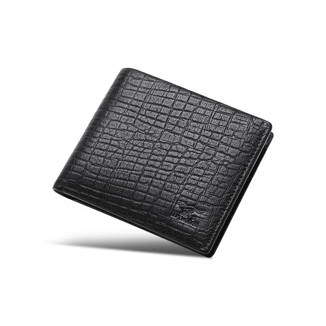 SEPTWOLVES Кошелек из коровьей кожи Мужской Черный