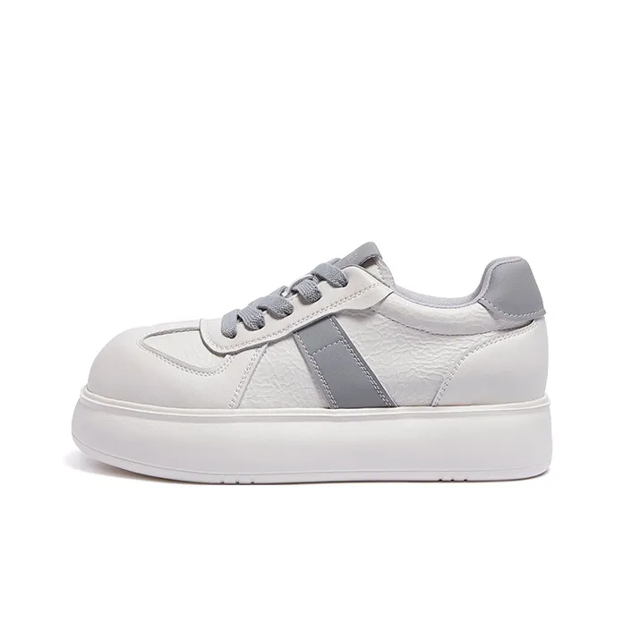 CAMEL Round Tip Trendy Versatile Comfortable And Breathable Platform Height Increasing Skateboard Shoes For Women's