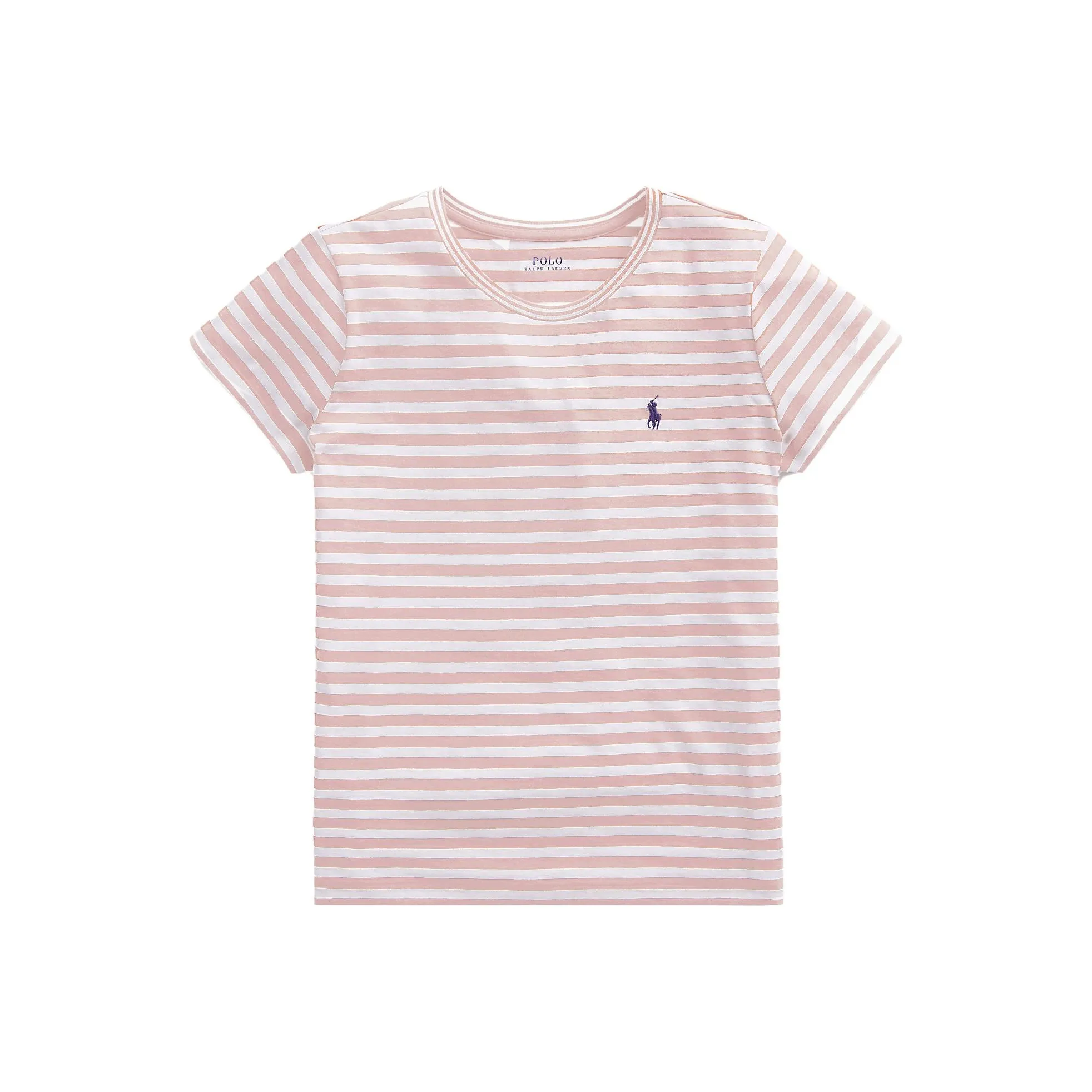 Polo Ralph Lauren Полосы Животный узор с принтом Короткий рукав Т-рубашка Женская Розовая