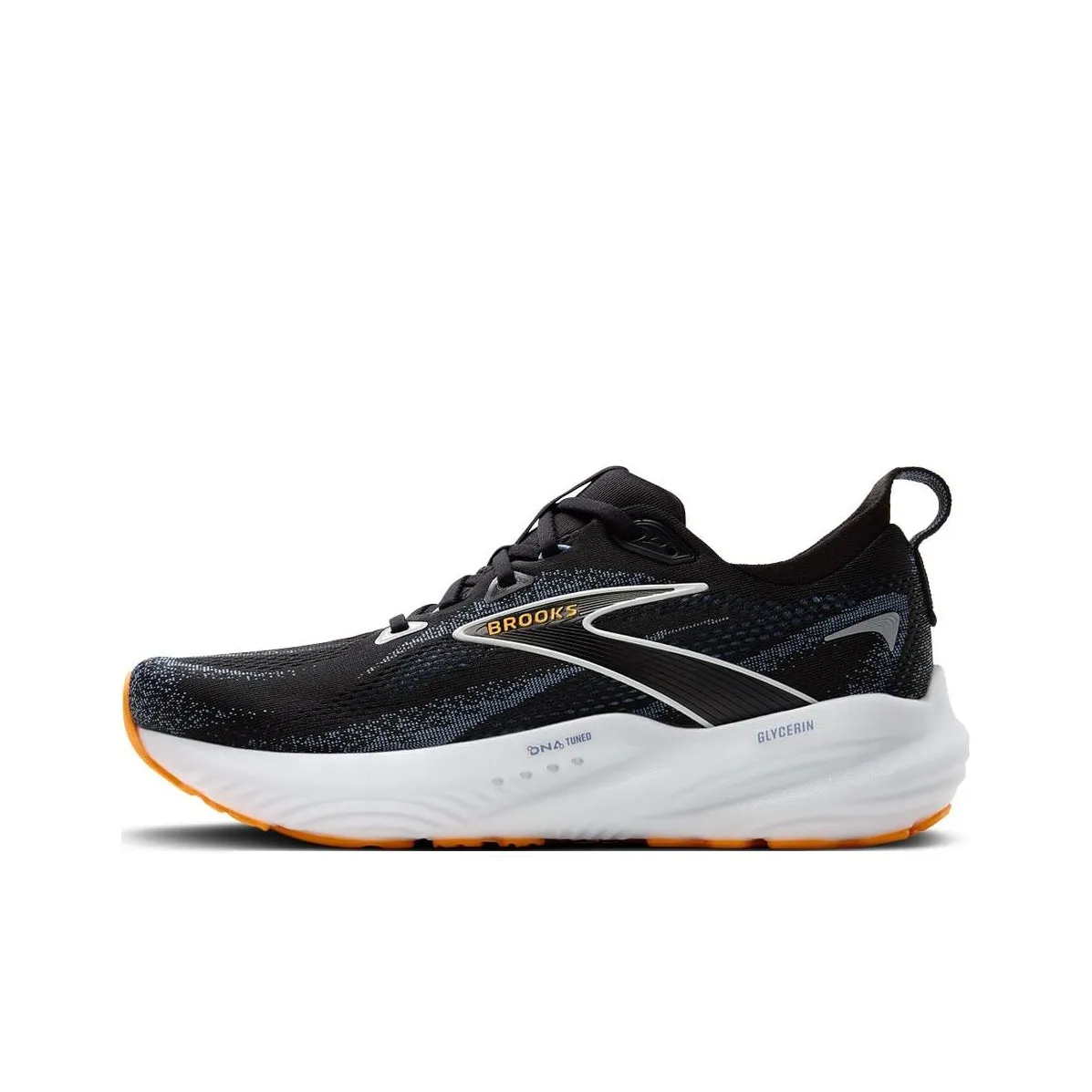 Brooks Slip-resistant Abrasion-resistant Low Top Беговые кроссовки Унисекс Черный Белый Оранжевый