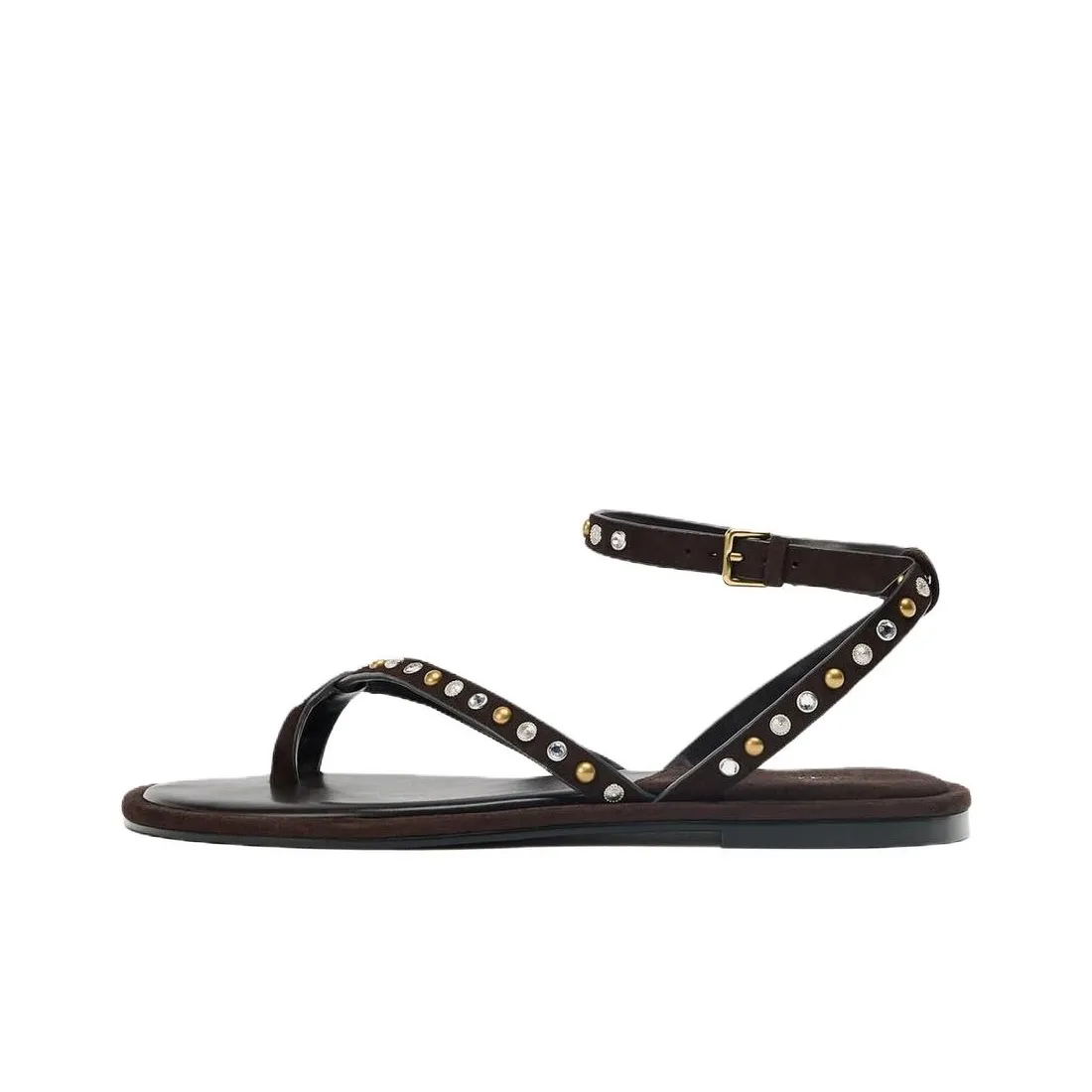 ZARA One Ремень Сандалии Женские Коричневый