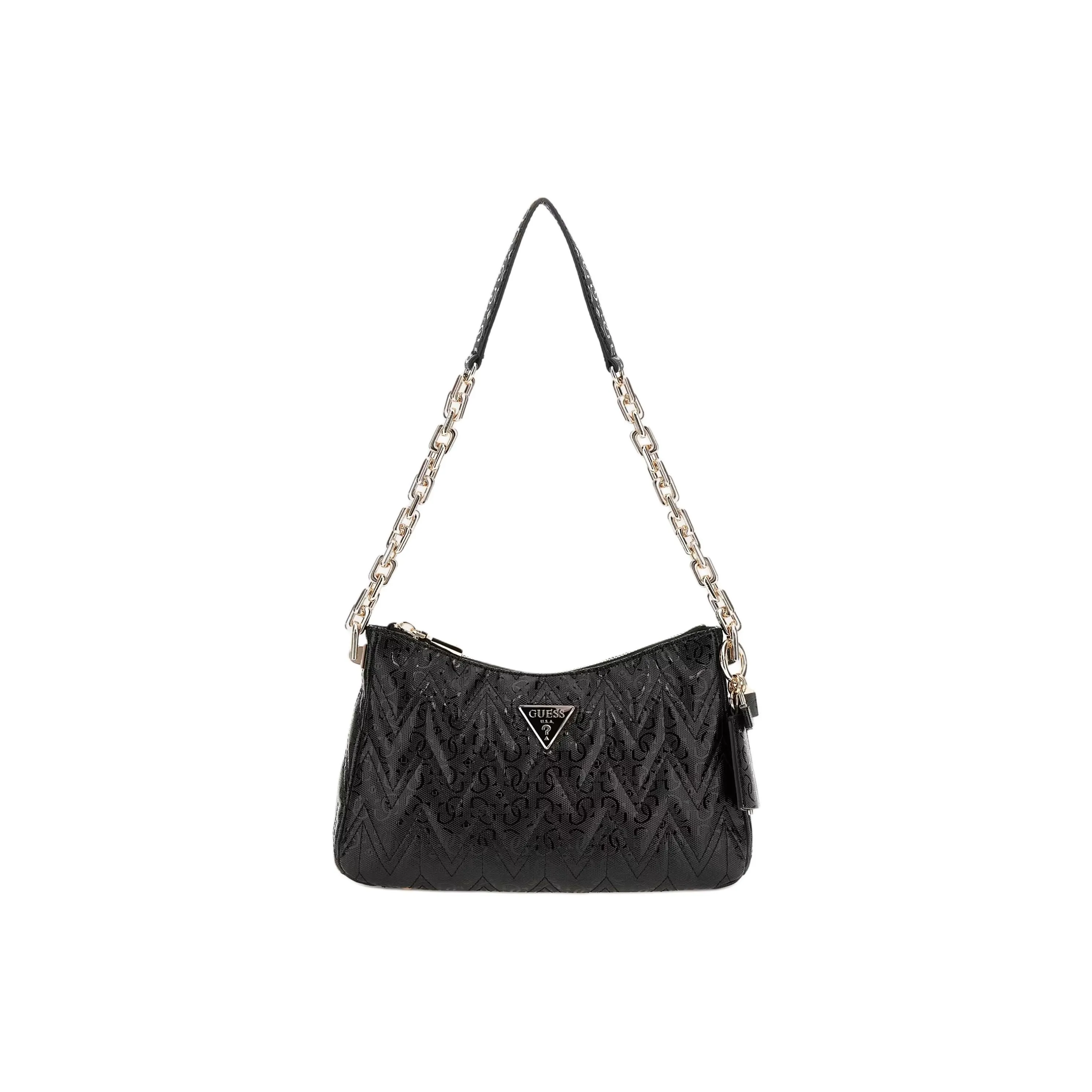 GUESS Pu Handbag, Shoulder Bag Regular Women's Black