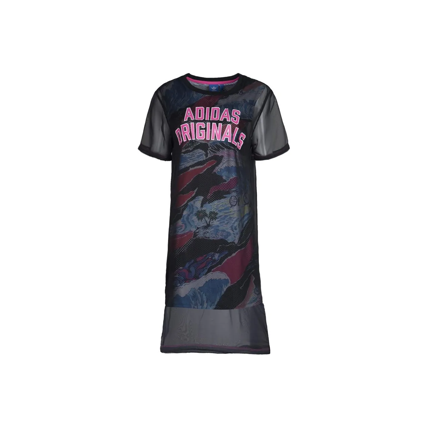 Adidas Originals Clover Series Короткий рукав Платье Женское Черное