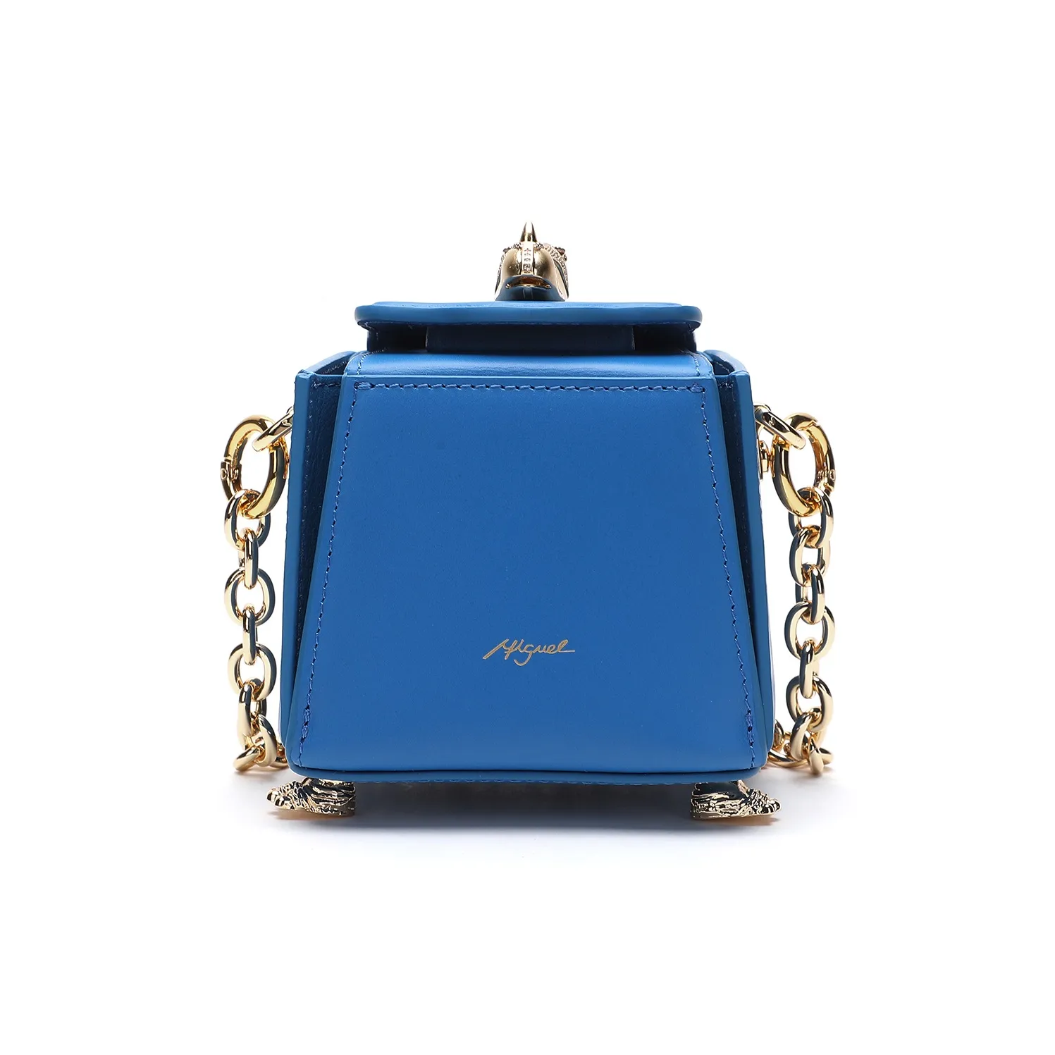 Miguel Vieira Коровья кожа Овчина Сумка на плечо Сумка Маленькая Женская Синяя