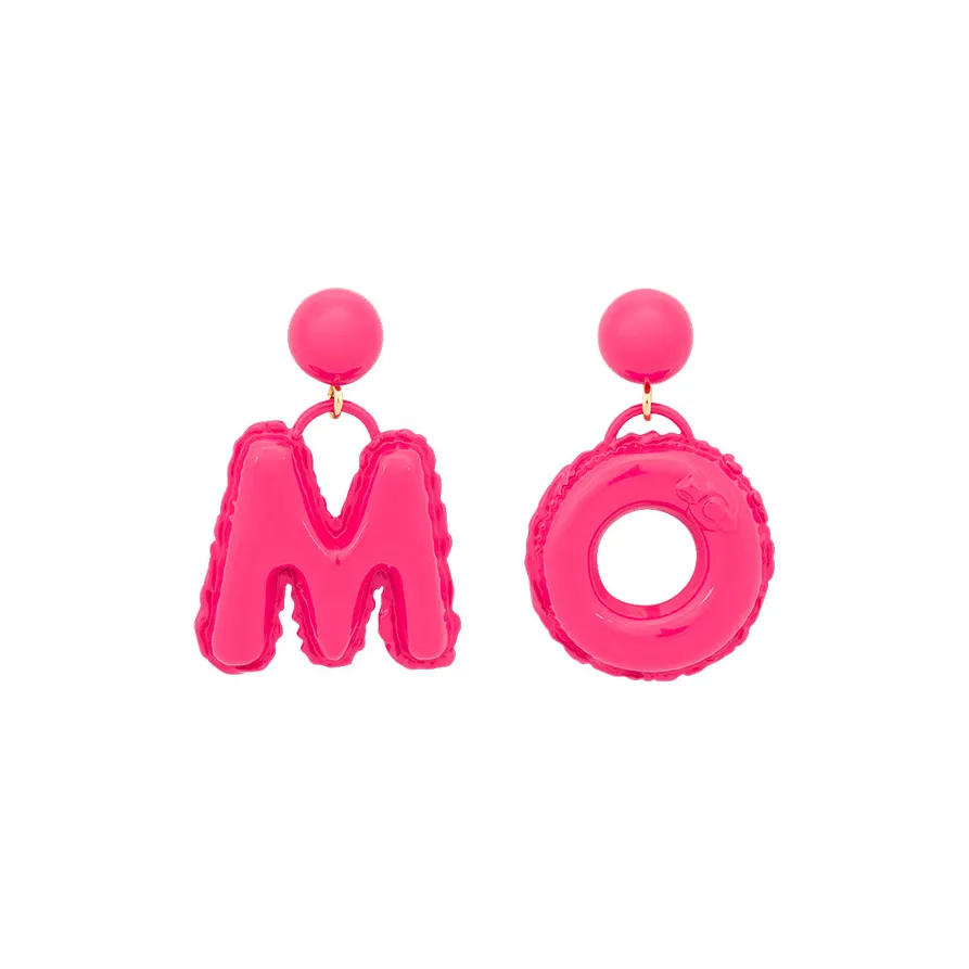 MOSCHINO Серьги из лата Женские Фуксия