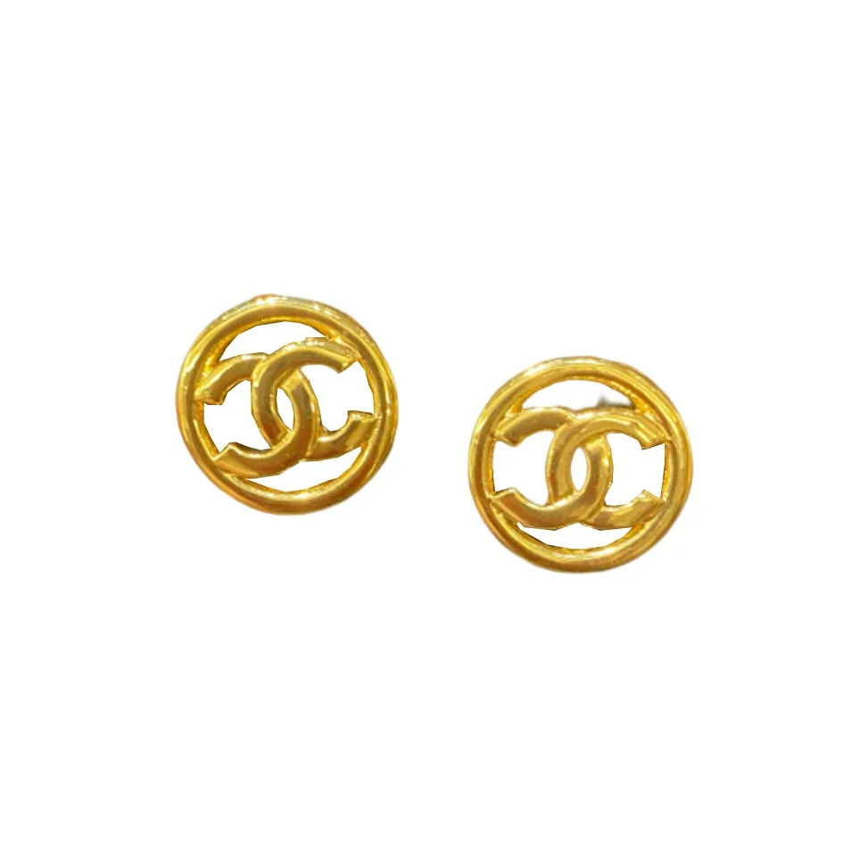 CHANEL Pre Owned 1997 Cc Turn lock Clip on Earrings