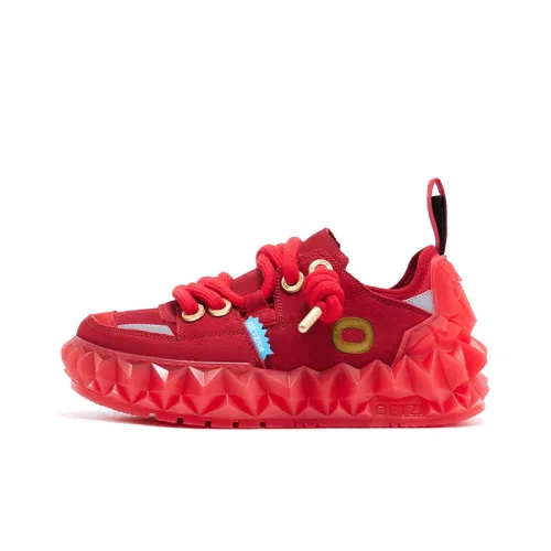 OETZI Кроссовки для скейтбординга Low Top Красные Унисекс