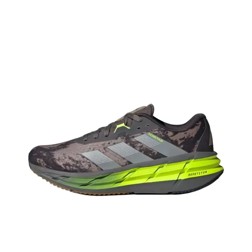 Adidas ADISTAR 3 Slip-resistant Abrasion-resistant Low Top Casual Running Shoes Men's Gray Black Adidas ADISTAR 3 Противоскользящий Устойчивый к истиранию Низкий Топ Повседневные Беговые Кроссовки Мужские Серый Черный