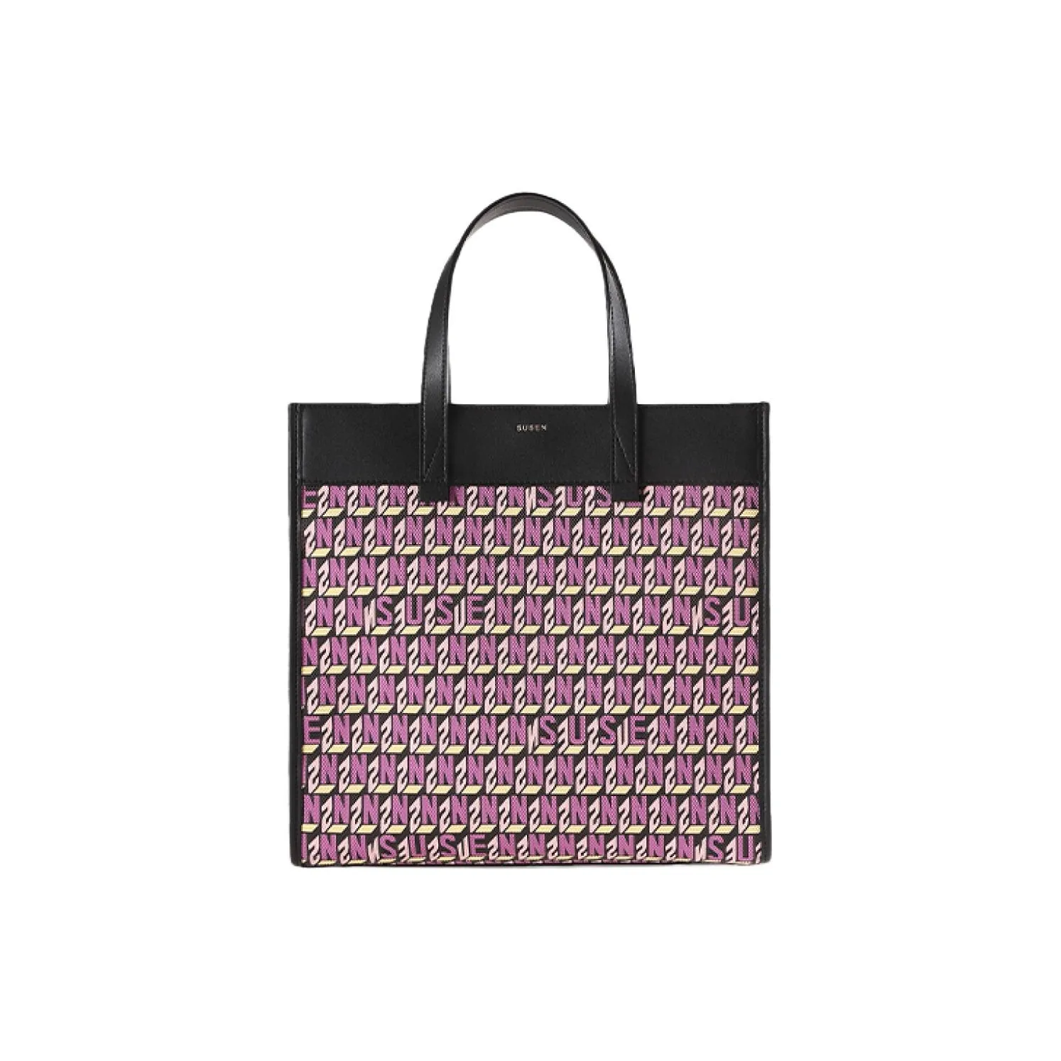 SUSEN PVC с принтом сумка через плечо из коровьей кожи тоут-сумка сумка для покупок унисекс