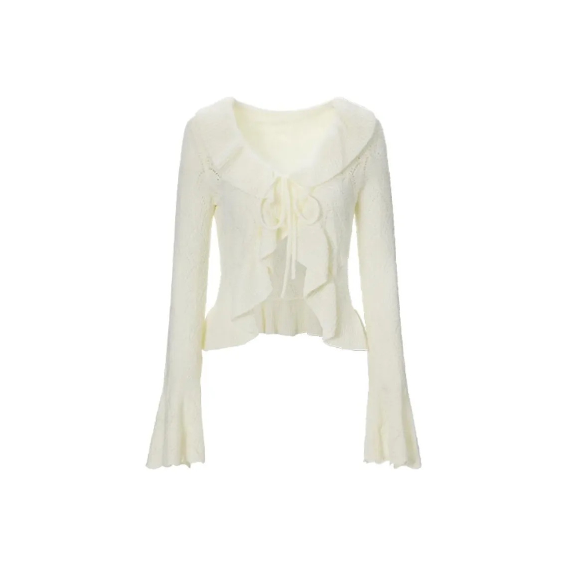 TAMMY TANGS Экрю Женская Трикотажная Одежда