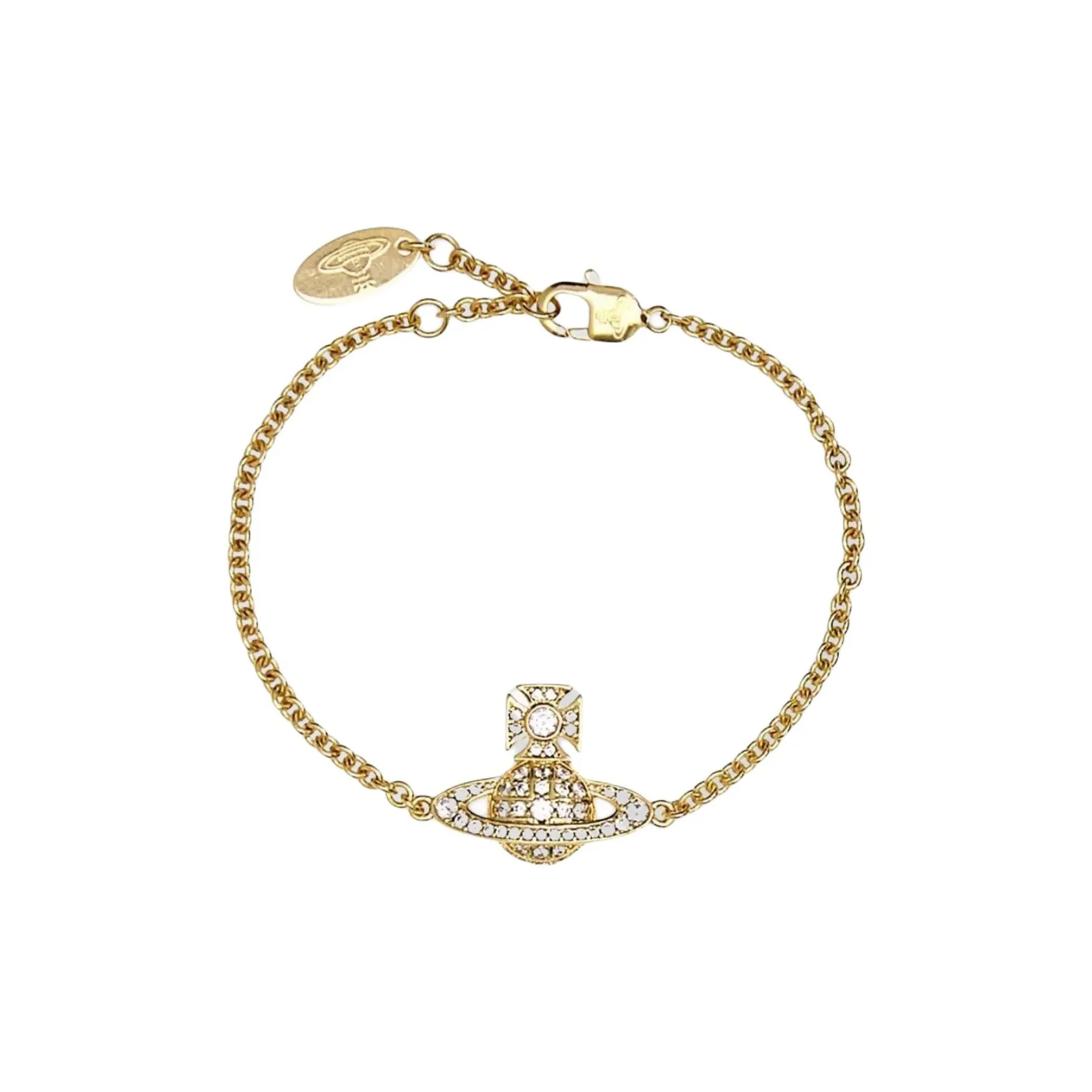 Vivienne Westwood Crystal Metal Bracelets Women's Gold