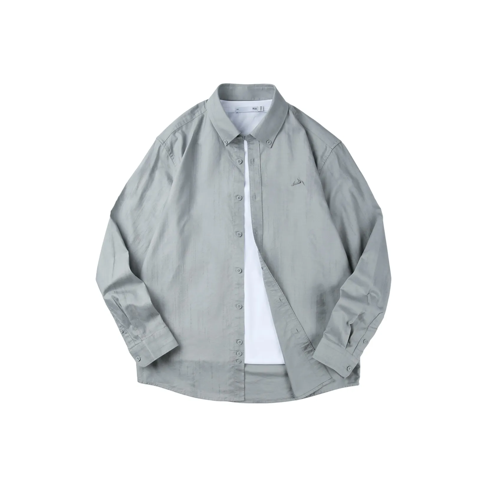 HLA Средне-серый Цветочный 62 Мужские Рубашки