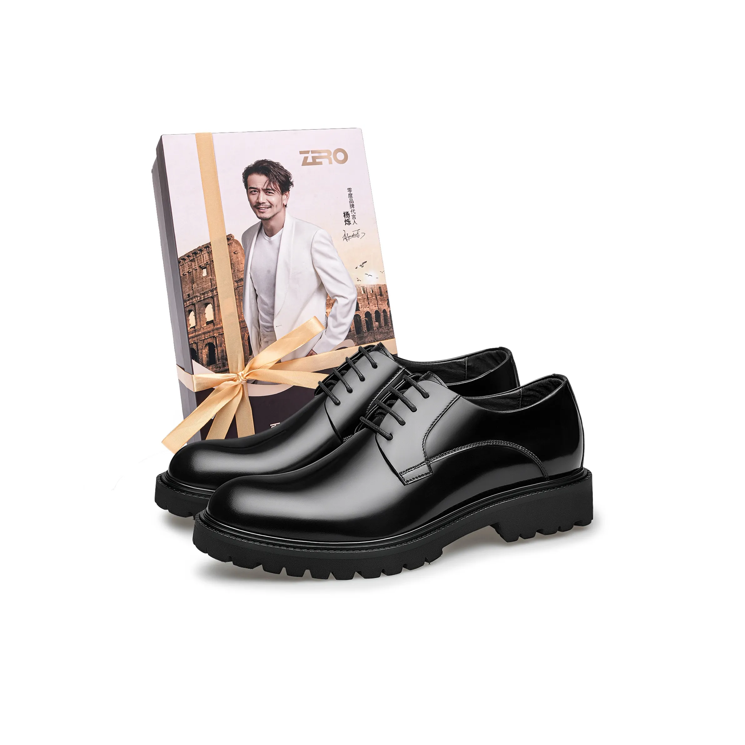 ZRO Dress Shoes Men's Low Top Black/Burgundy