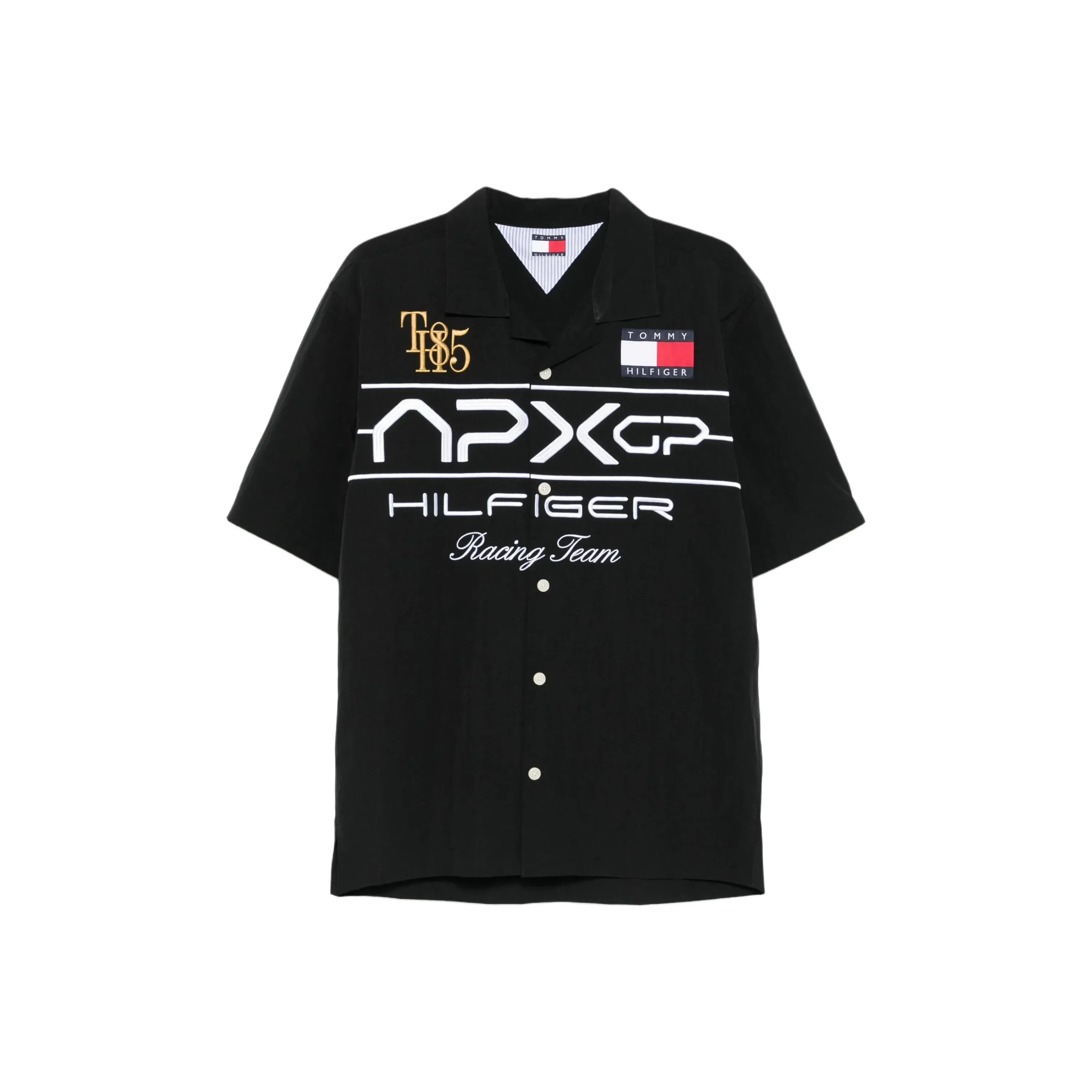 Tommy Hilfiger x F1 KUANGBIAOFEICHEDIANYING Коллаборация SS25 Рубашка Мужская Черная